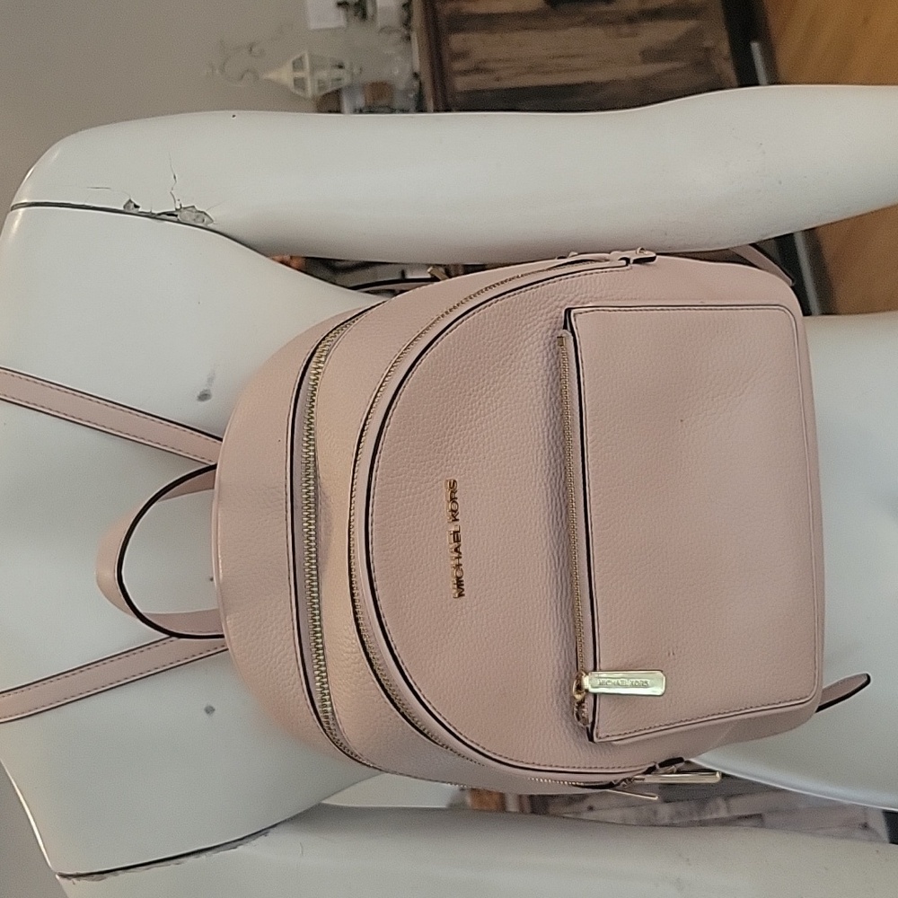 Michael Kors Adina Medium Pebbled Leather Backpack